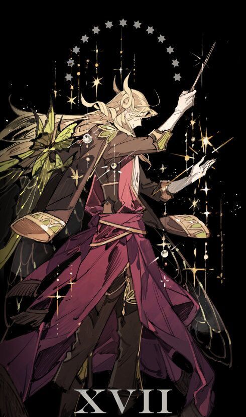 插画,一组如璀璨星辰般闪耀的塔罗牌插画,莫扎特,插画师影法师