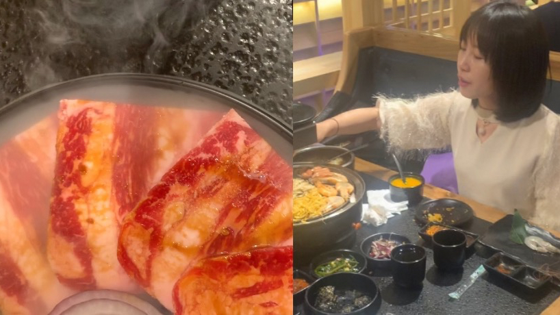 夫妻俩来白沟,减肥期老公跟着媳妇蹭烤肉,直呼吃肉吃得顶着了