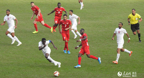 第七届世界军人运动会男足决赛 巴林队以3:1战胜卡塔尔队获冠军