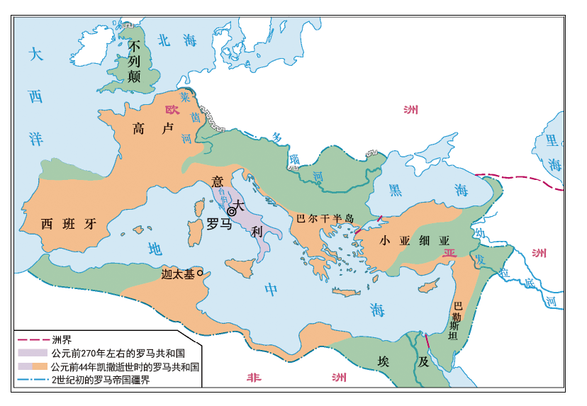 罗马帝国版图古罗马图片