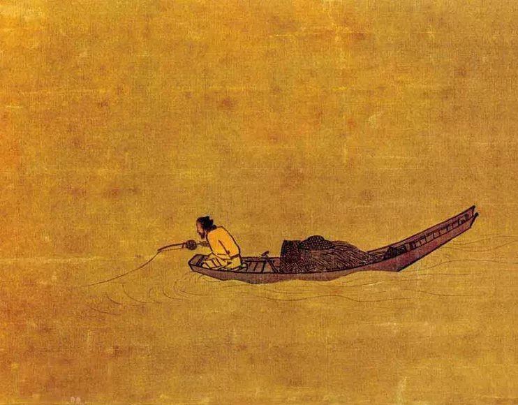 宋代画家留下《独钓寒江雪》图,放大10倍,发现鱼钓是现代的