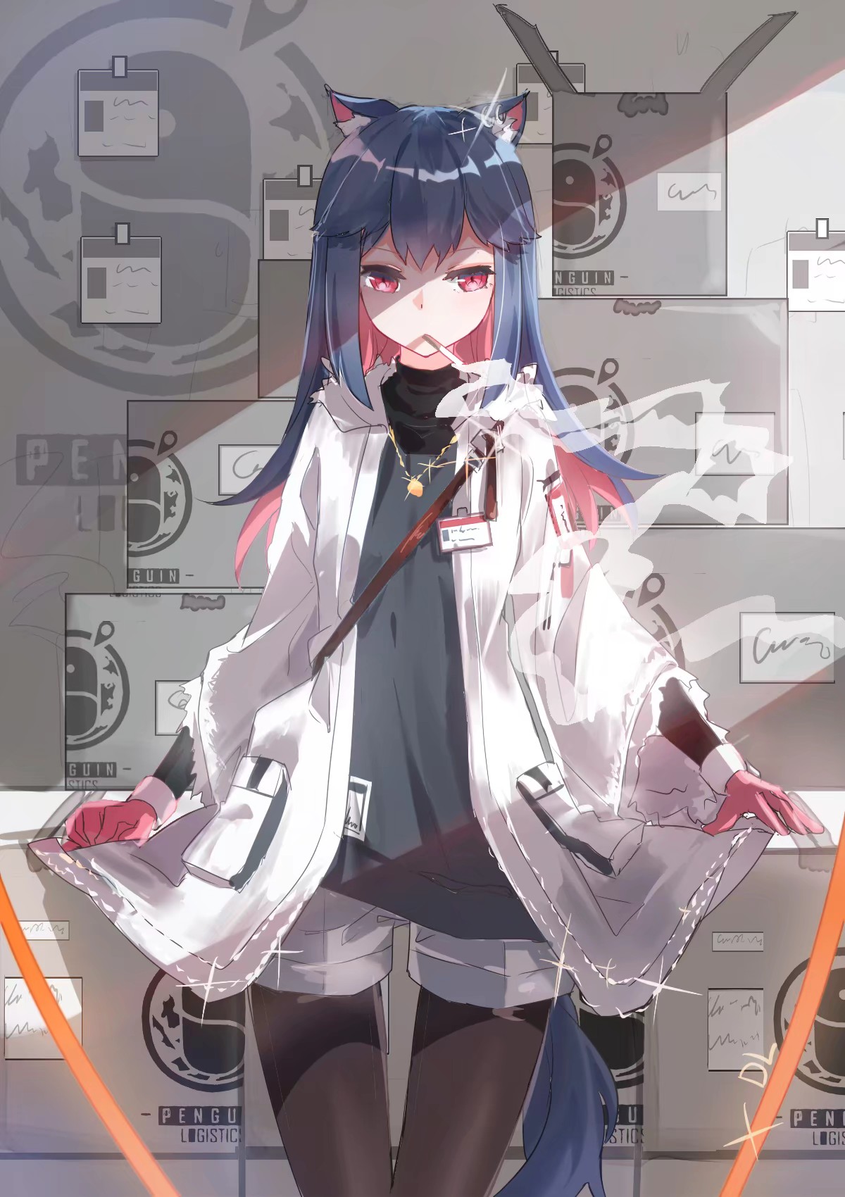 动漫美图:明日方舟德克萨斯图片欣赏,可爱的黑发少女