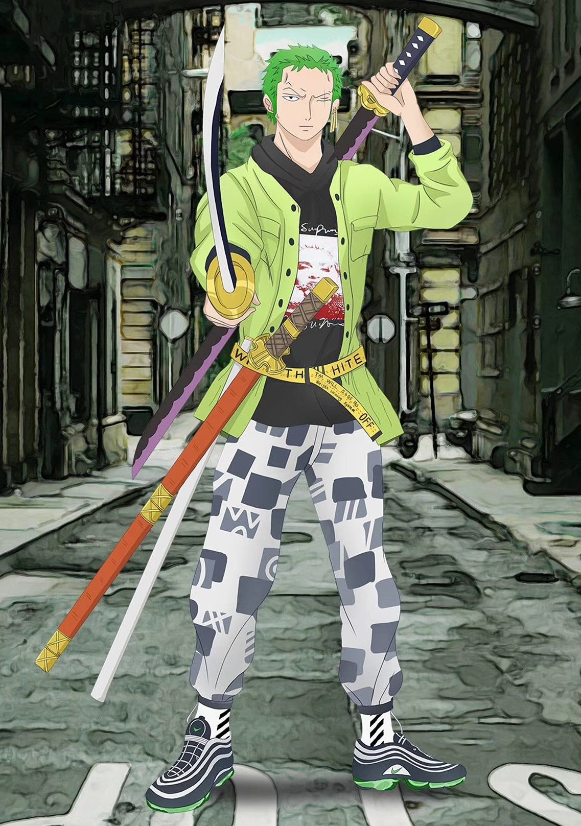 当海贼王人物穿上现代服装,罗宾像不良少女,艾斯痞帅风稳住全场