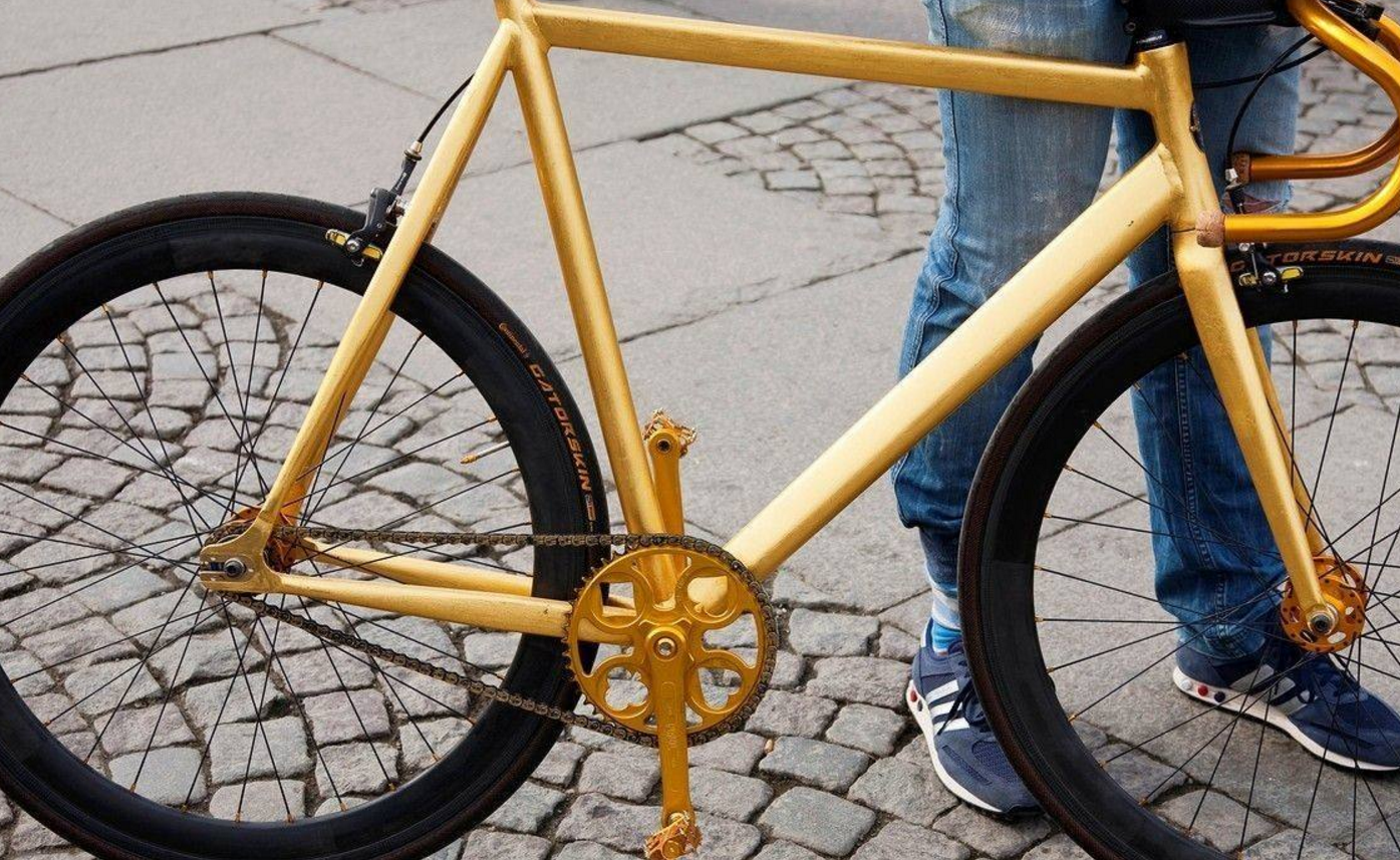 纯金打造的自行车,连车链子都是黄金,全球仅有12辆