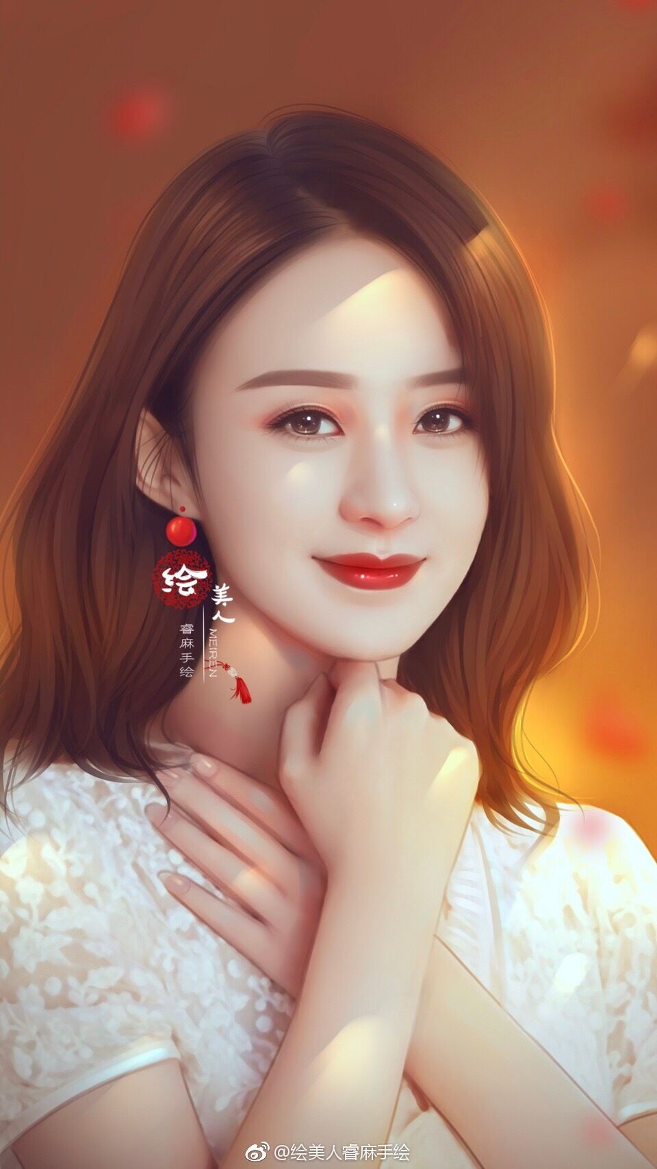 赵丽颖手绘壁纸:你们是什么时候开始认识她的,最喜欢她哪部剧?