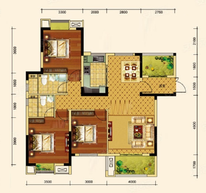 龙山观邸户型图图片