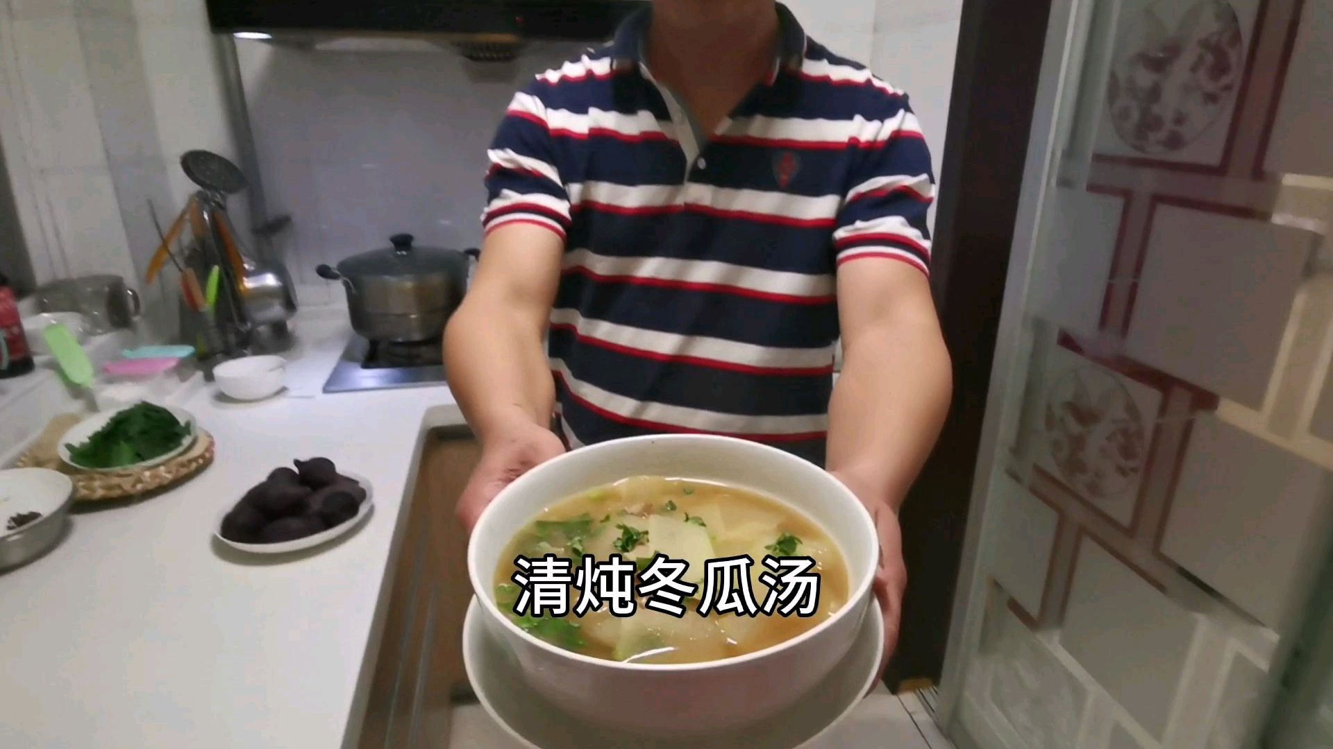 家常菜肉片炖冬瓜、蒸小红薯,做法简单、营养健康,大家一起来