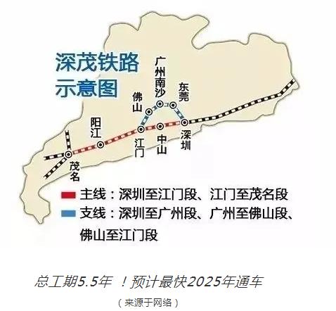 初定今年9月30日,深茂铁路深江段开工