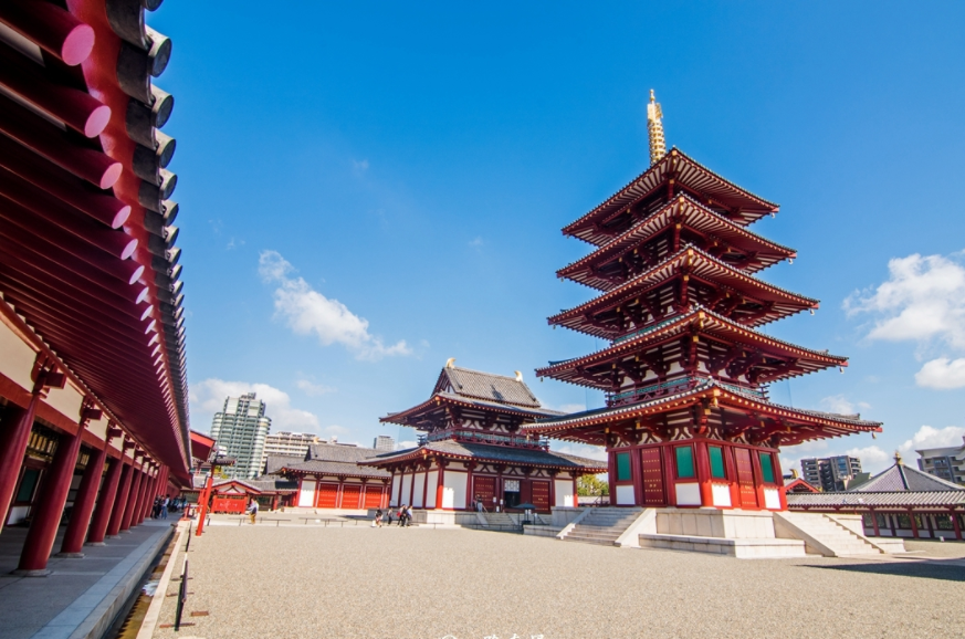 日本的四天王寺,许多中国游客很愿意去游玩