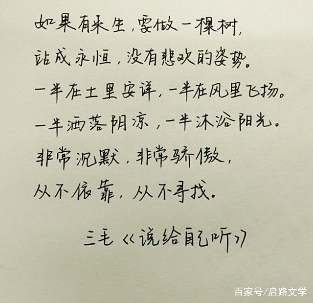 三毛十大最经典的语录 勾起了多少人心酸的回忆 句句感人肺腑 启路文学 古今文学经典传承