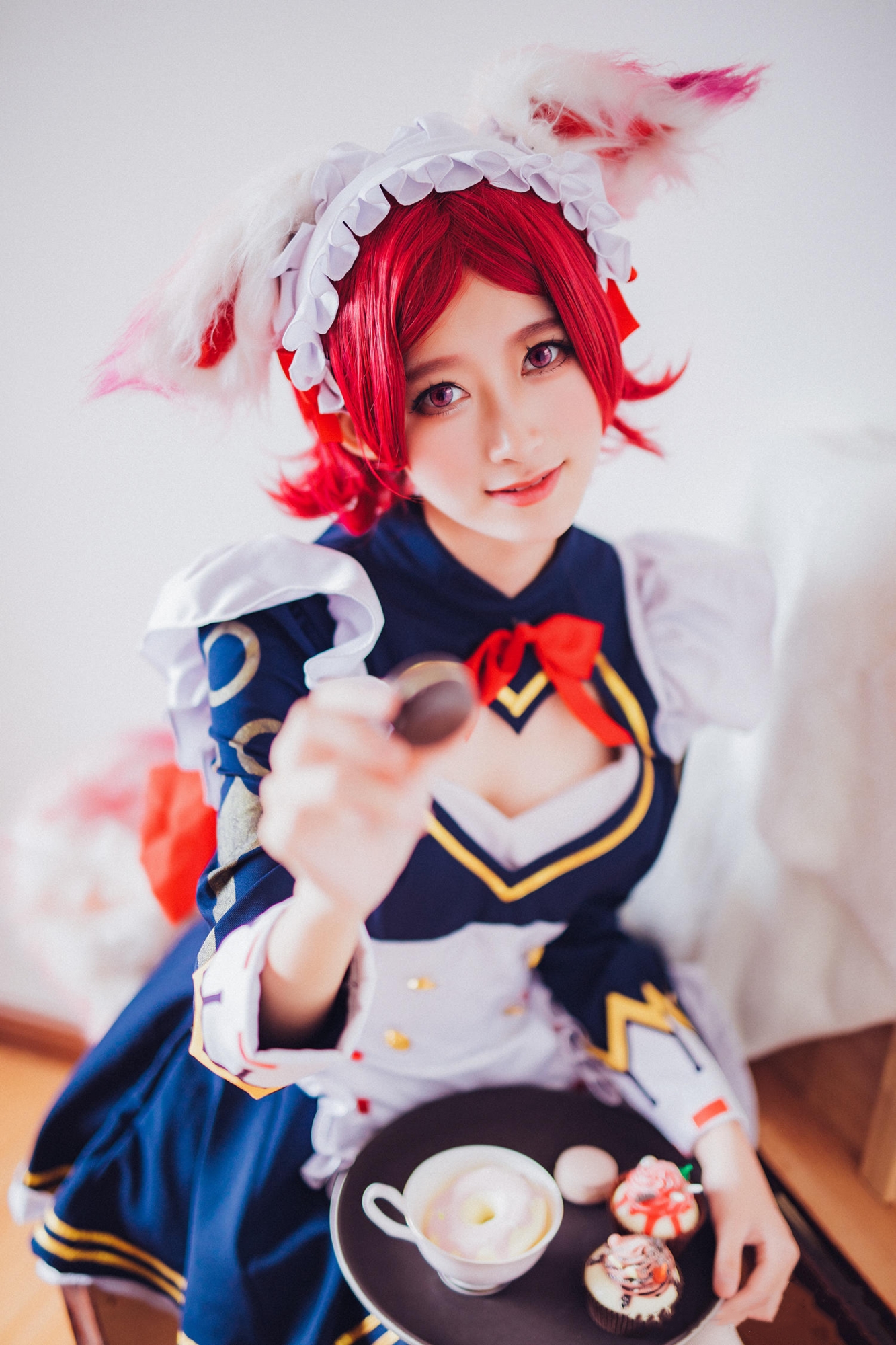 王者荣耀妲己女仆咖啡皮肤cosplay