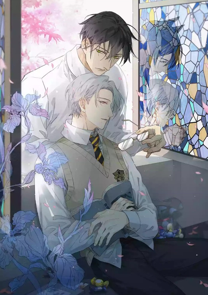 人物插画"好基友系列"画风清新纯爱耽美同人插画作品欣赏!