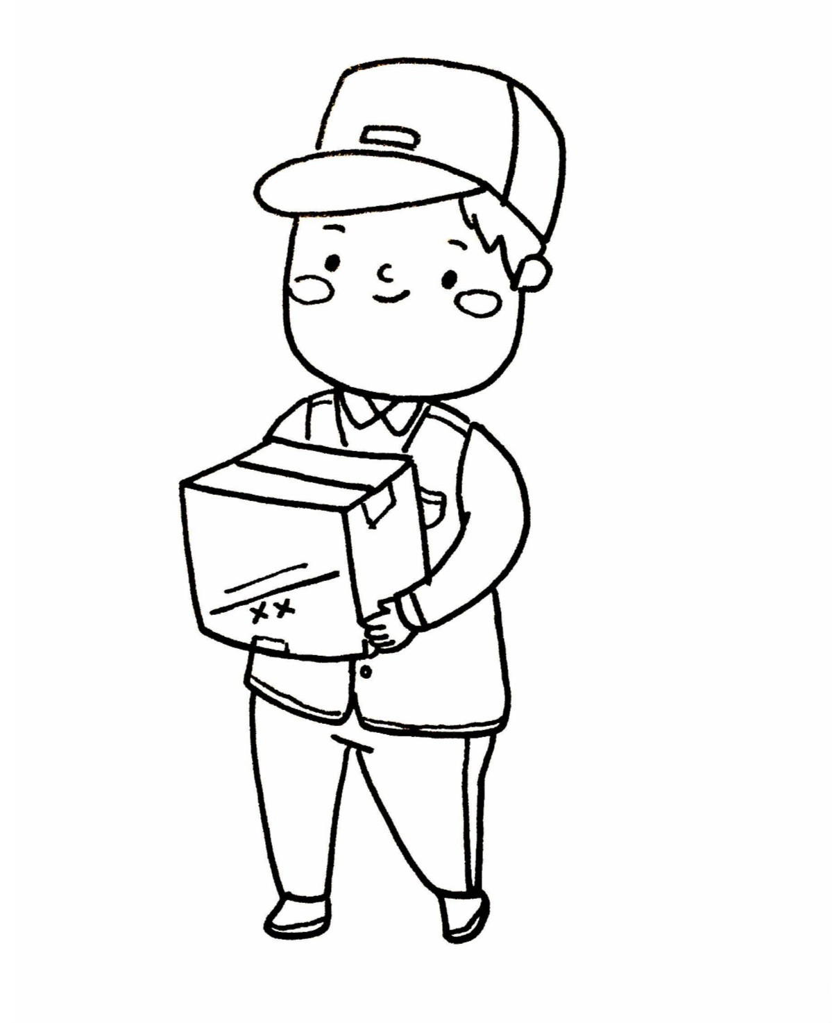 人物简笔画,海军,空姐,护士,程序员,科学家,工人,吉他手,潜水员,邮递