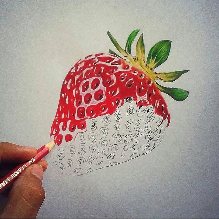 各种水果的立体创意画图片