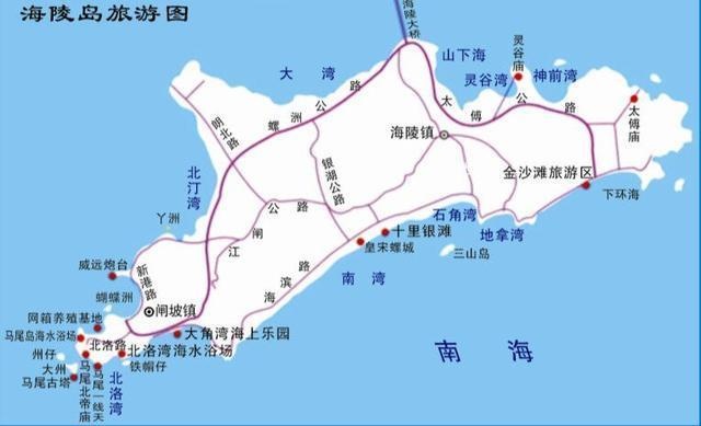 阳江海陵岛高清地图图片