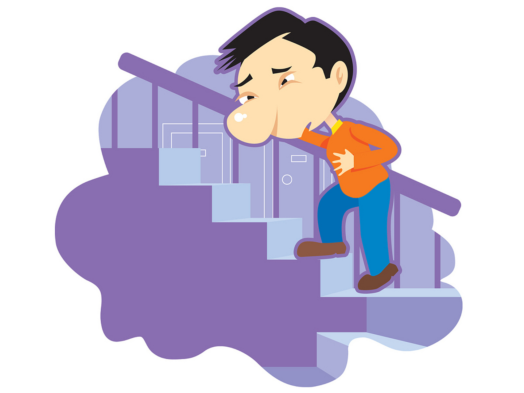 如果平时运动量较少,突然爬楼梯,身体可能难以适应,会出现爬楼梯