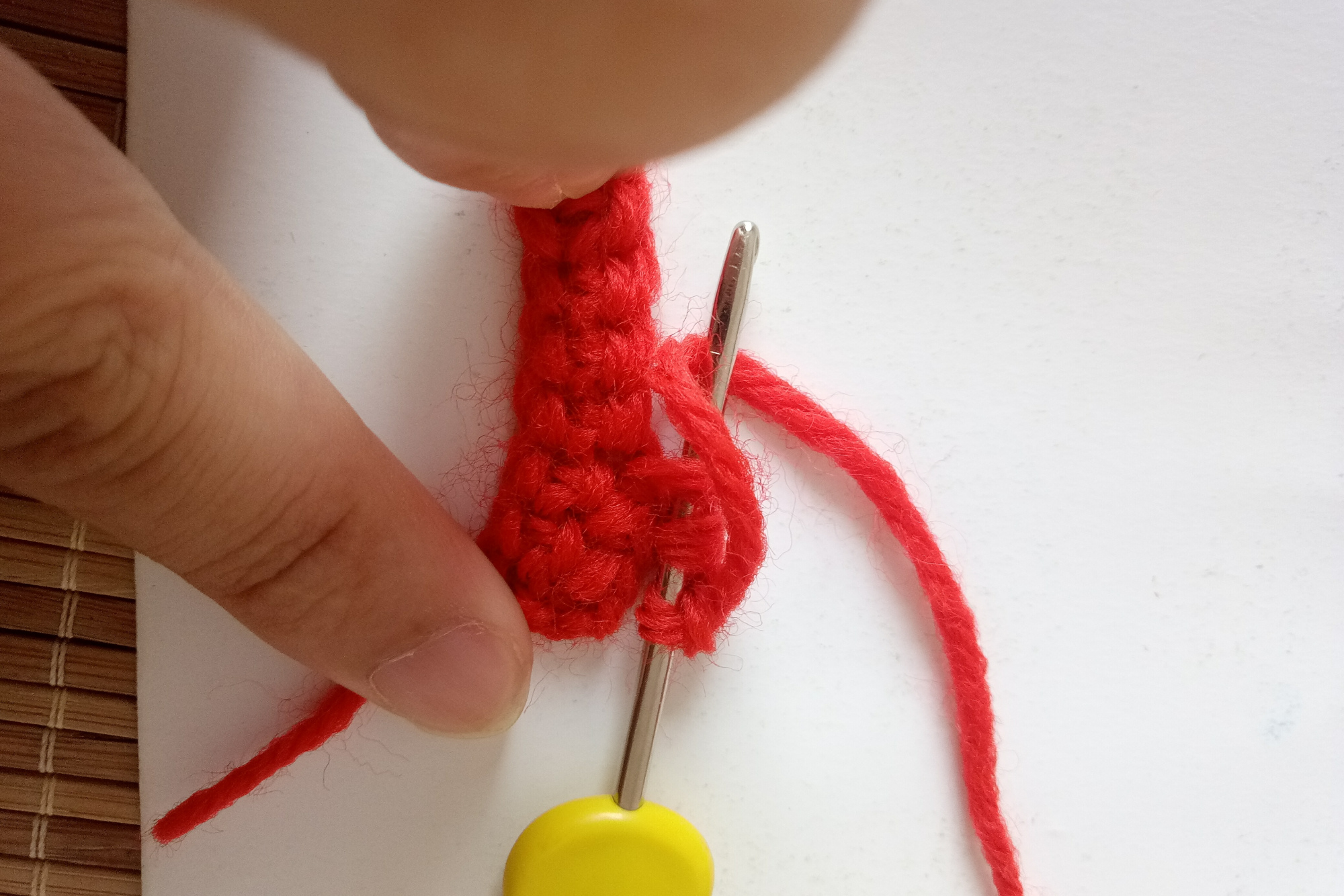 钩编基础针法转角狗牙针的钩织图解