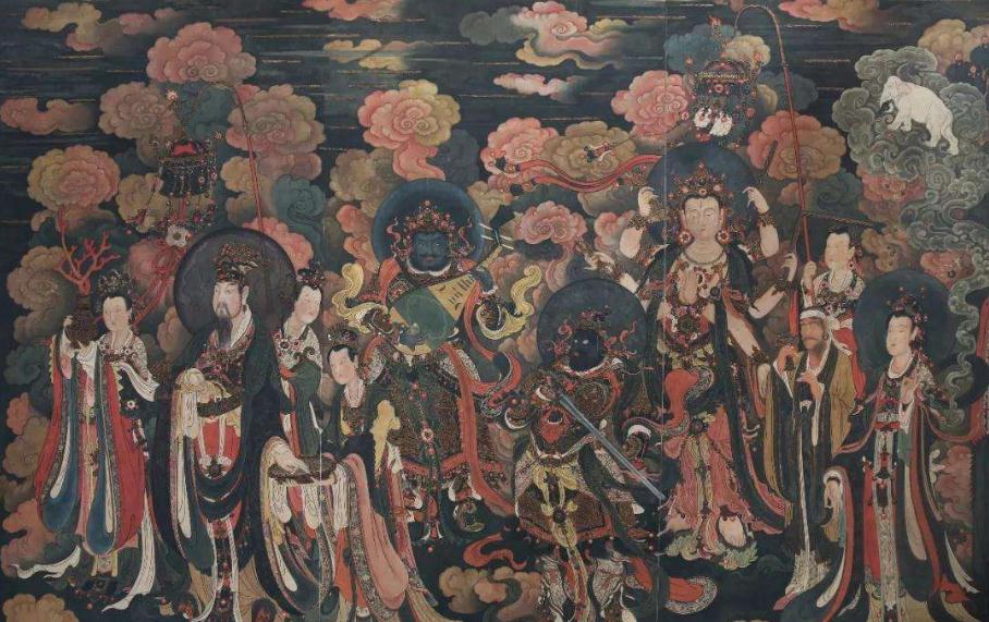 敦煌壁画一大特点,画工构图有秘诀,在对称中寻求不对称