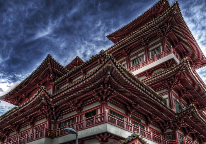 古风建筑场景:尘缘飞花,人去楼空,梦里花落为谁痛?