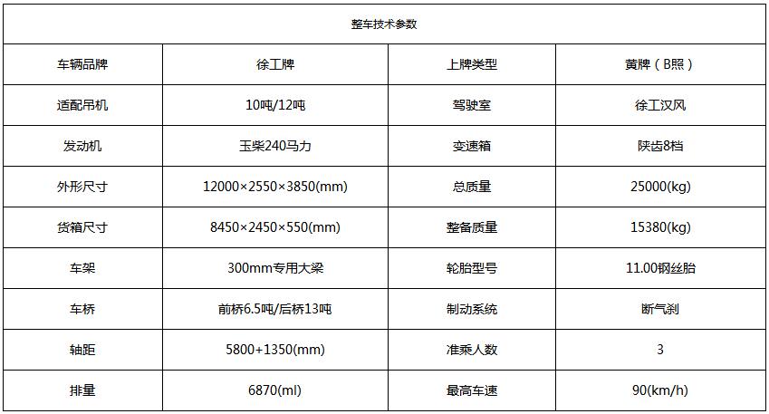 宏昌天马随车吊机参数图片