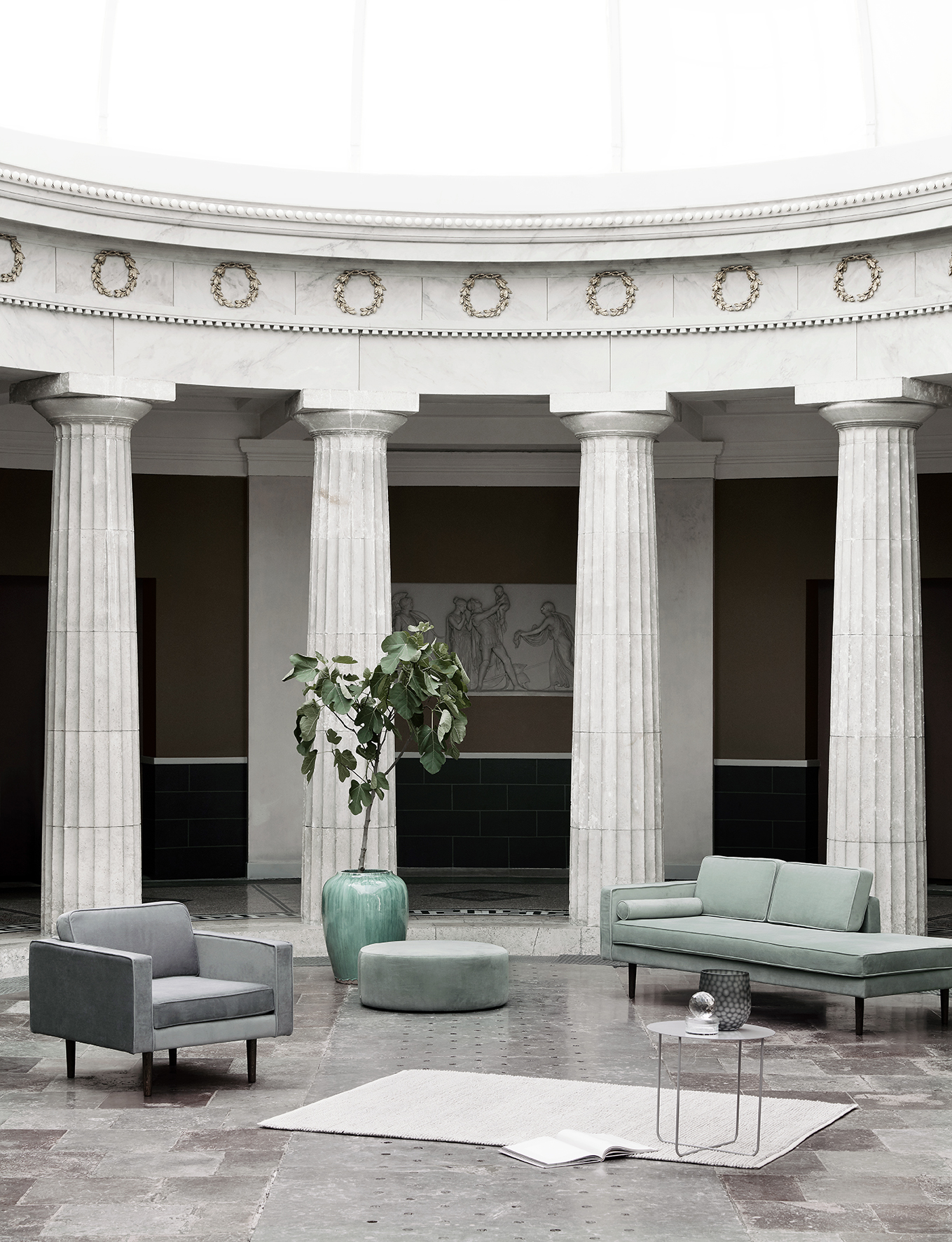 装修时加一点古典元素!如雕塑,罗马柱,家的气场立马出来了