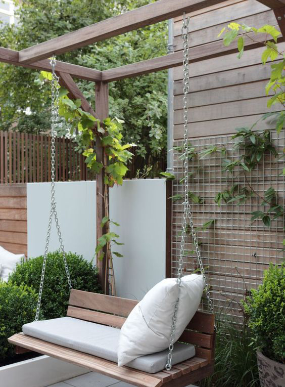 庭院花园里的秋千椅设计合集,庭院里的浪漫操作