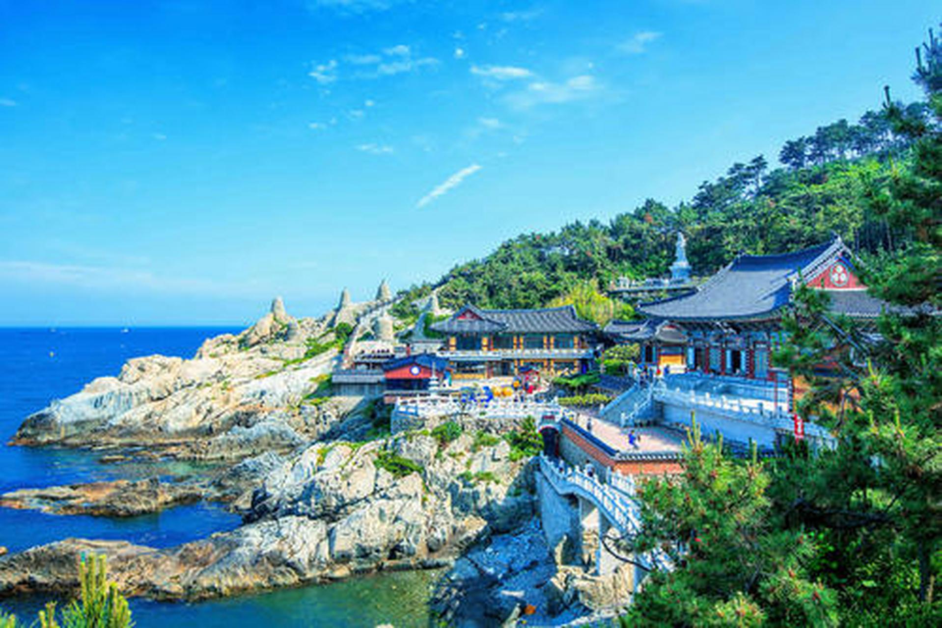 享趣韩国吾玩出味# 海东龙宫寺:在釜山的东北海岸,有一所寺庙.