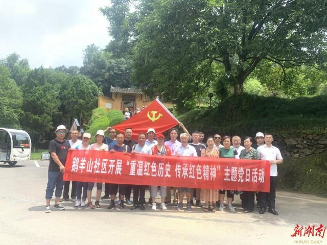 "重温红色历史 传承红色精神"鹅羊山社区开展主题党日活动