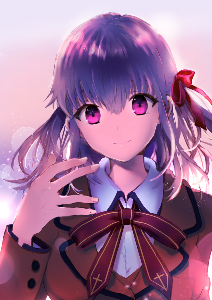 日本动漫《fate/stay night》里可爱美少女"间桐樱"的插画壁纸