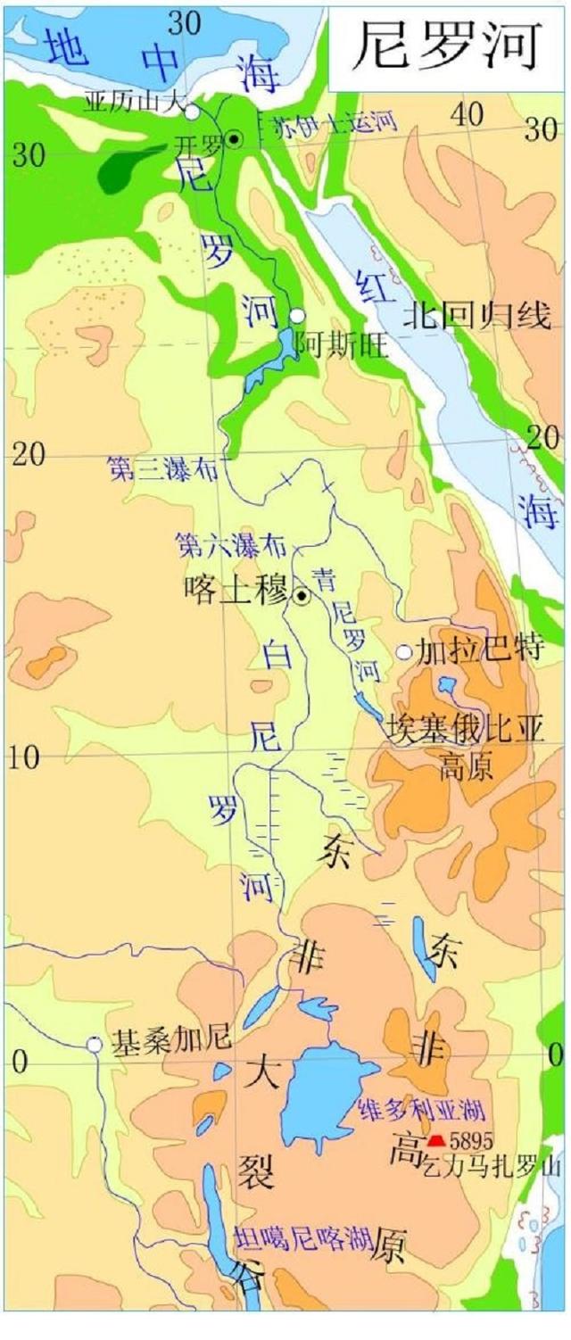 非洲地形河流图图片