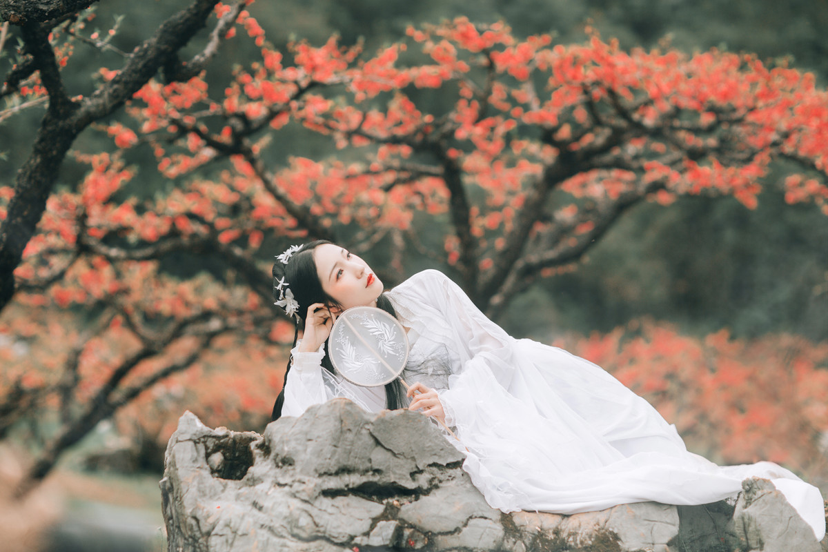 古装人像摄影:桃花酿