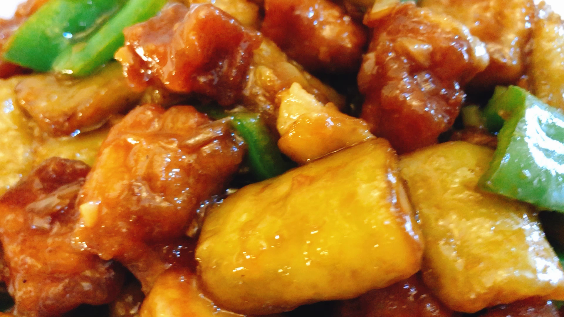 东北名菜茄子溜肉段