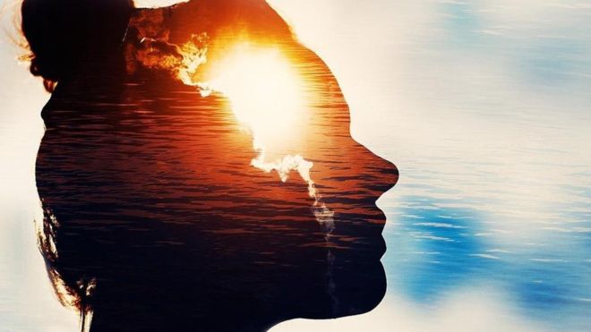 Silhouette of women and sky