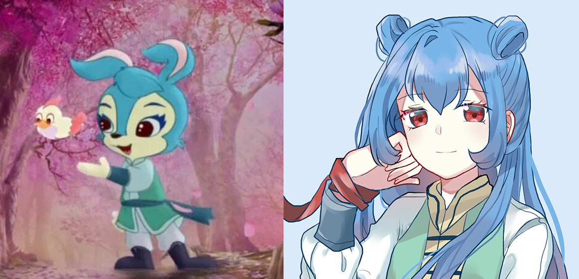 虹猫蓝兔七侠传全员"拟人"后,蓝兔可爱俏皮,莎丽变身邻家女孩