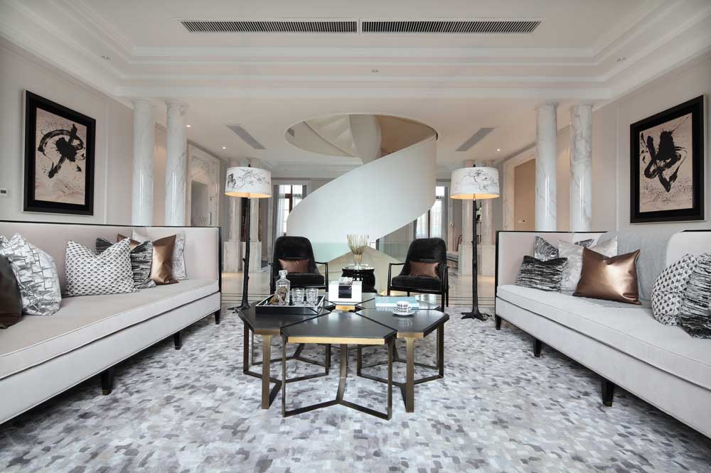 唯美简欧后现代 别墅混搭效果图