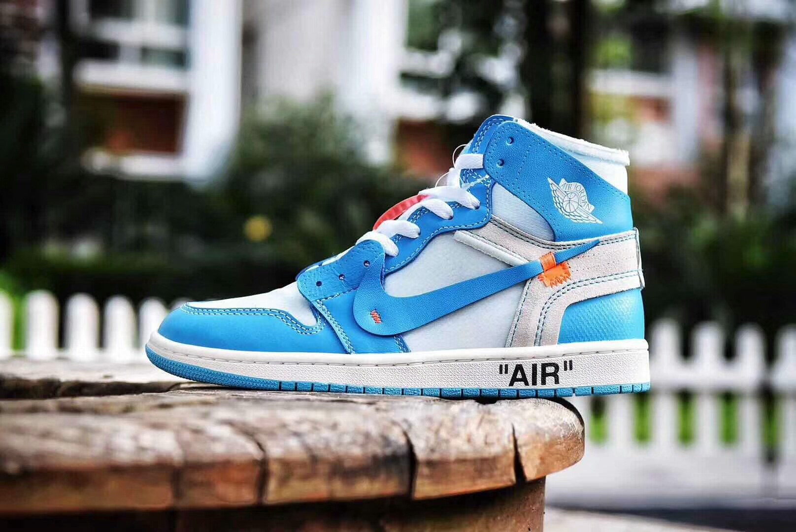 off-white 联名 air jordan 1 北卡蓝 精品美图