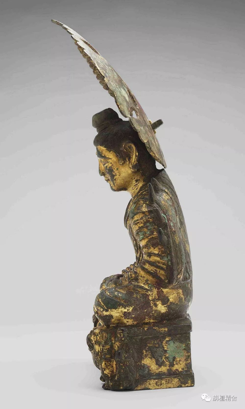 十六国造像极品,哈佛博物馆所藏所藏十六国金铜坐佛