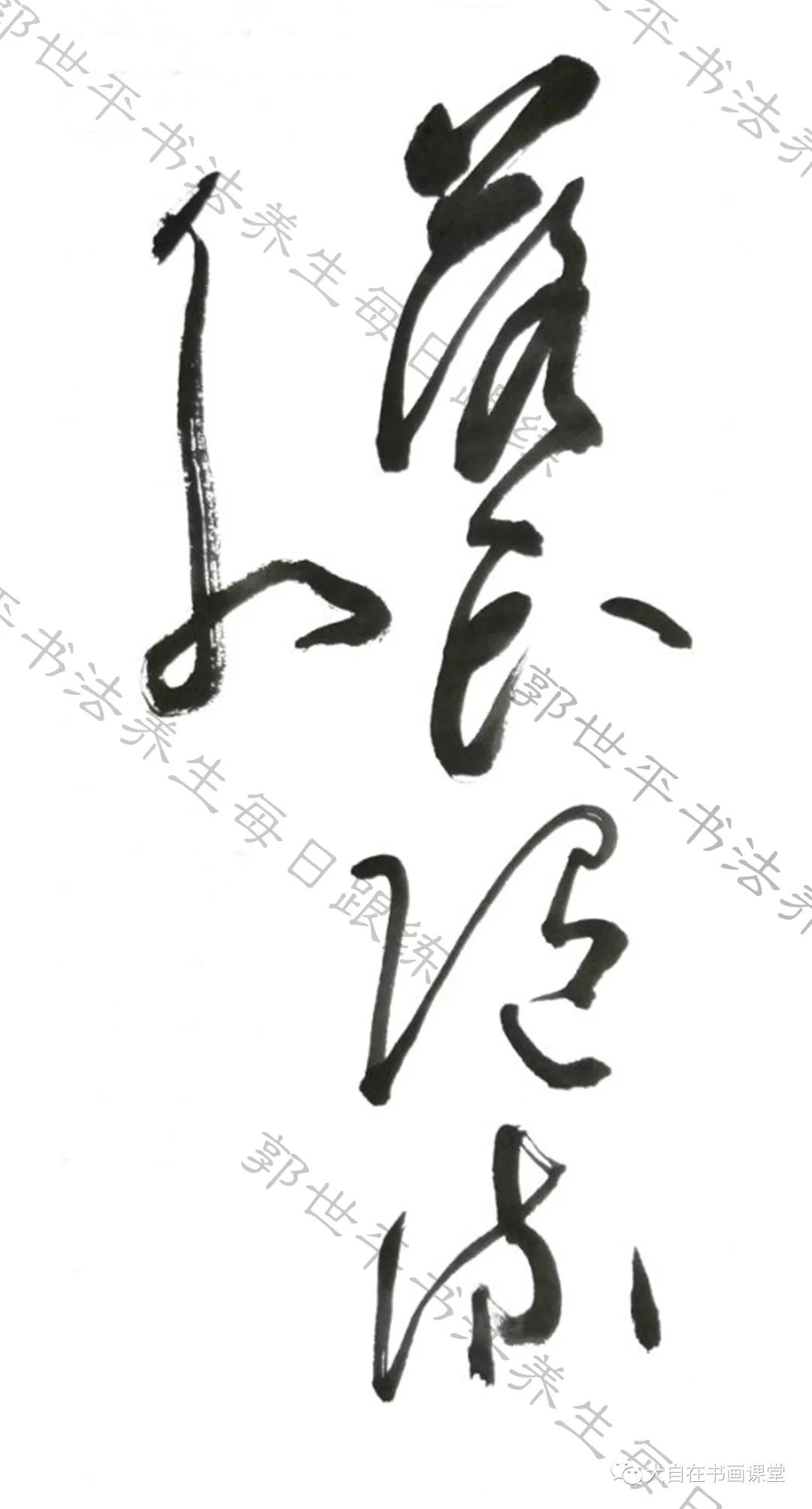 行草:落花随流水 | 郭世平书法健康养生每日一学第765天