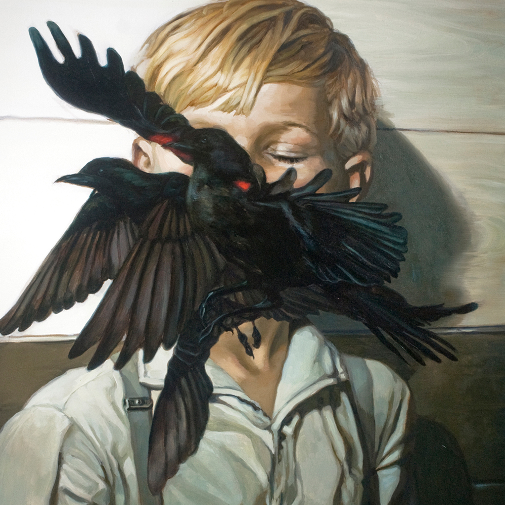 来自portland的插画家meghan howland,人与鸟的和谐画面