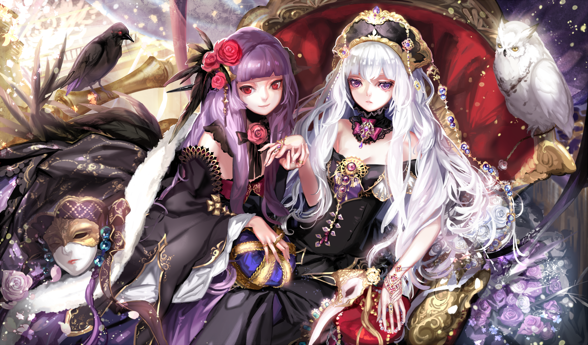 一组画风相当华丽的二次元妹子插画作品!不可错过的动漫视觉盛宴