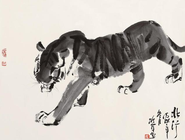 冷军与张大千二哥pk画老虎:一个马马虎虎,一个生龙活虎