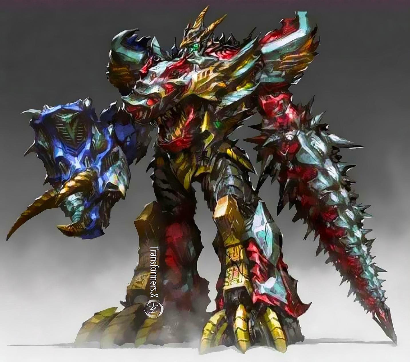 变形金刚动漫人物:存在于想象中的各种机器恐龙组合-修罗王