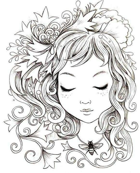 二次元美少女黑白线稿图,缺手绘素材的还不赶紧保存