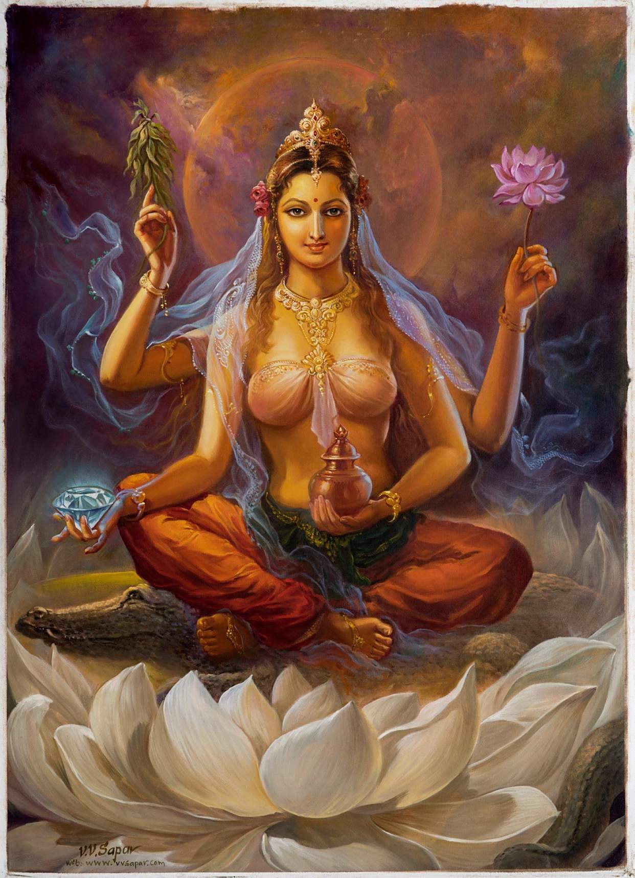 顶礼具光胜度母,安立一切三真如, 正具寂灭威神力,摧魔起尸夜叉众.