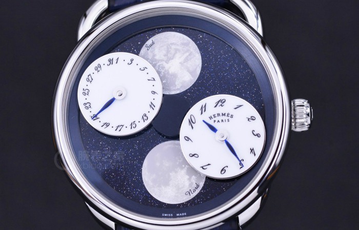 遨游宇宙 实拍全新爱马仕arceau系列 lheure de la lune月读时光腕表