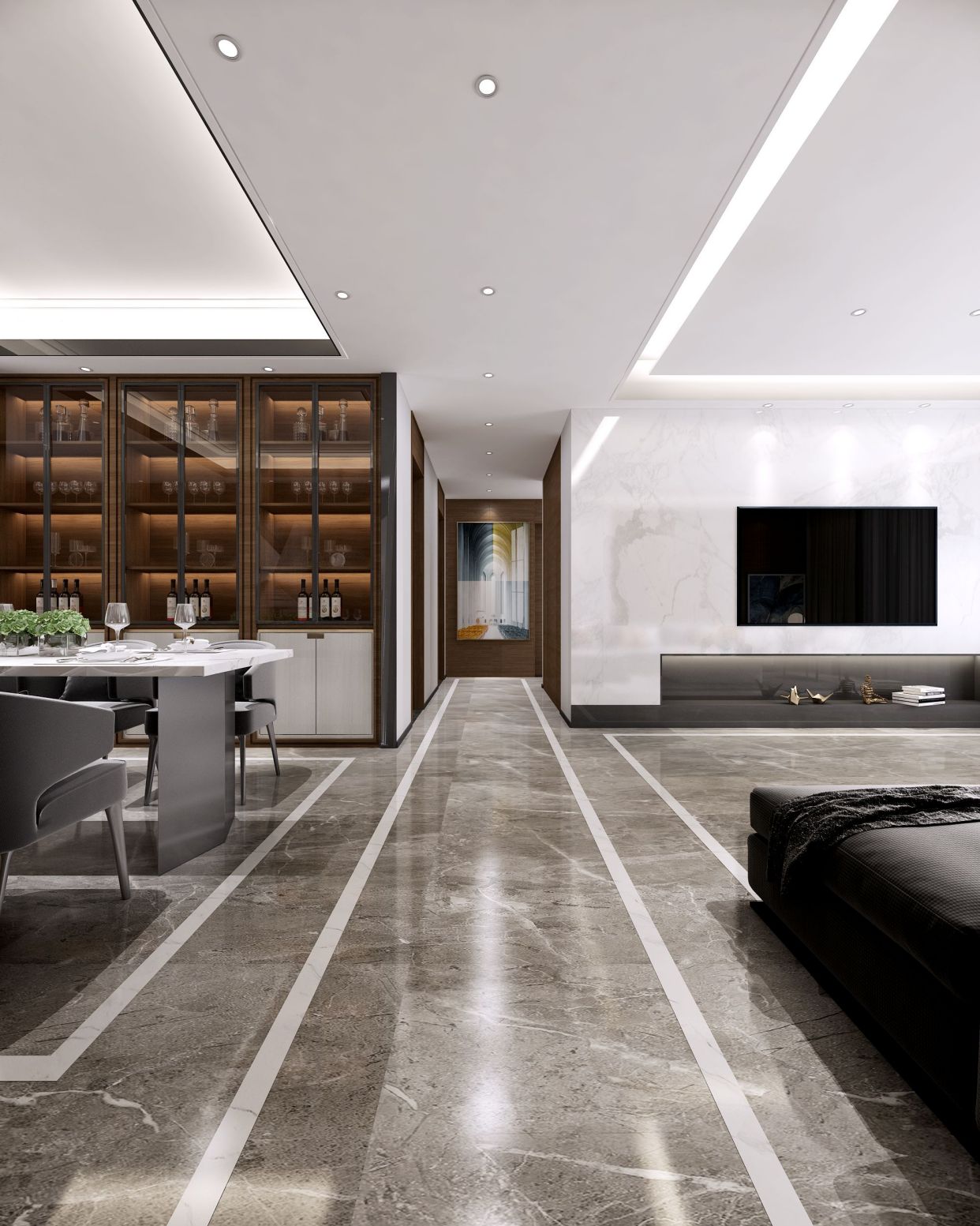 老板200平方的大平层设计好了,想让我们员工参考参考