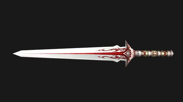 魔兽世界:模型细腻的红色系双手剑幻化—鬼魂之刃
