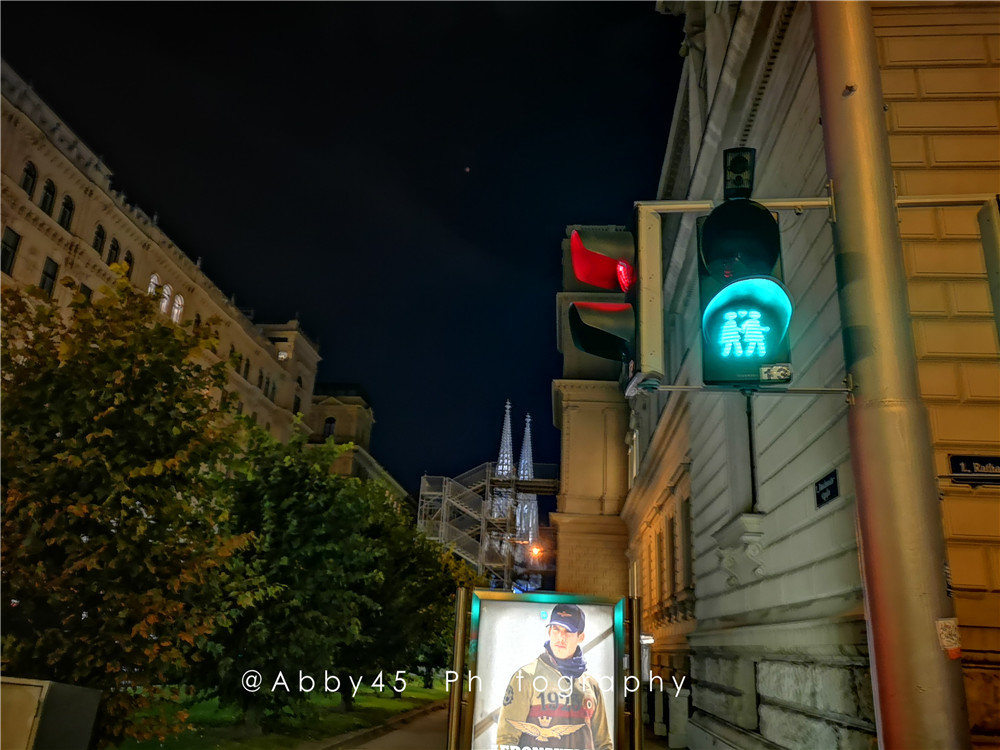 奥地利维也纳太浪漫了,不同的爱在交通灯里亮了
