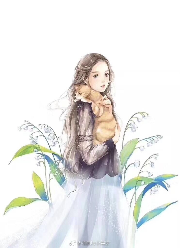 插畫:一組清新美仙的少女森系插畫