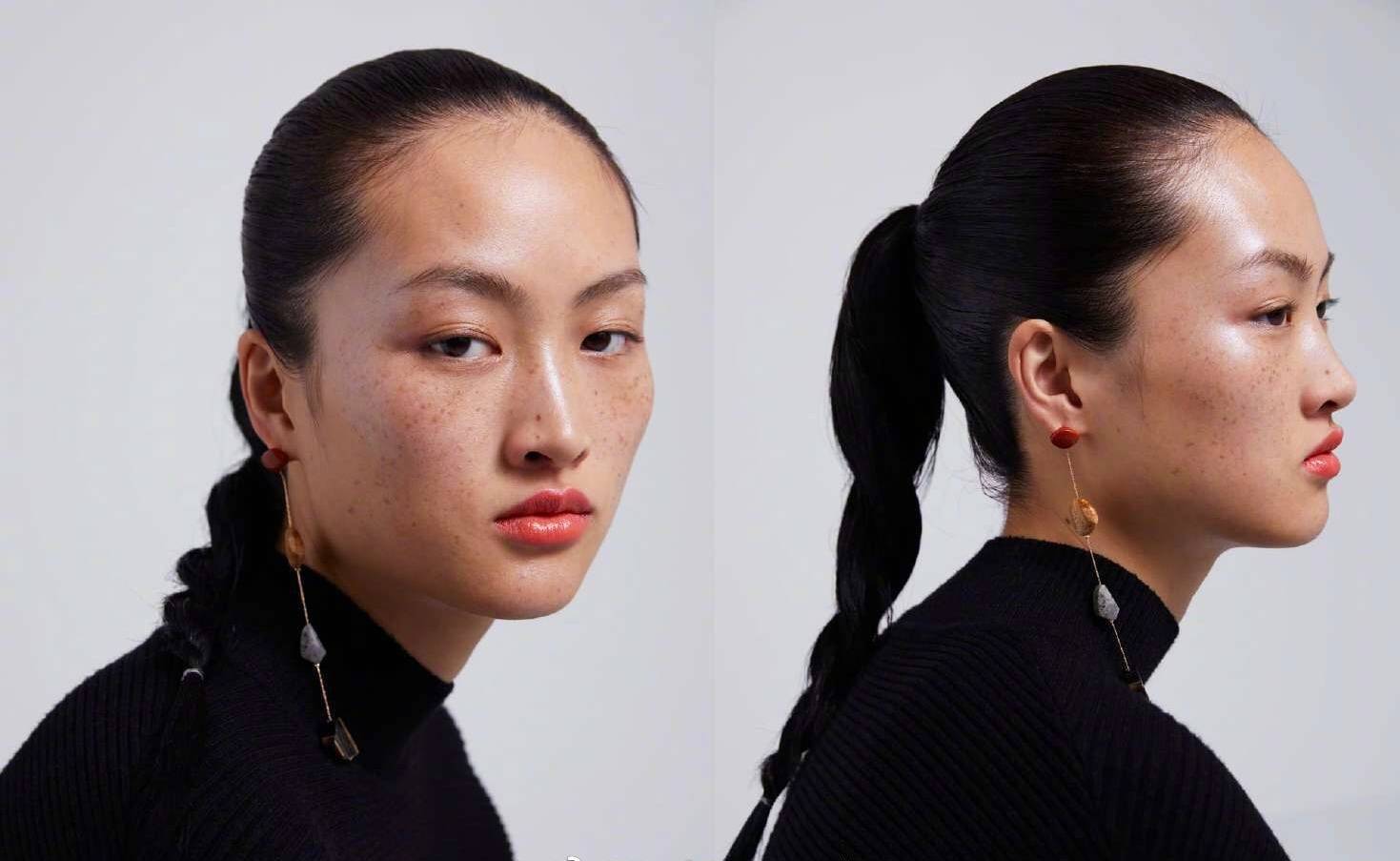 太矫情!中国模特满脸雀斑的照片引争议,活在ps的世界里出不来?